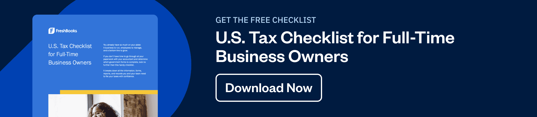get FreshBooks US tax checklist for full-time business owners